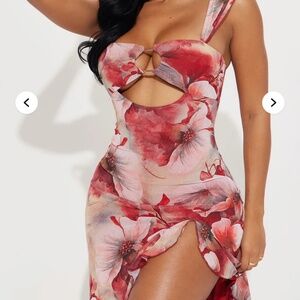 Mindy Floral Mesh Maxi Dress